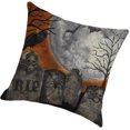 thumbnail image 2 of Bearachild Funda de almohada Dormitorio Prop Cremallera oculta Decoración de Halloween Funda de almohada Patrón de calabaza Funda de cojín para sofá Decoración del hogar seis SXYM42 Bearachild HA060851-06B, 2 of 6