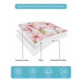 thumbnail image 5 of Quilts Full Size, Pink Flowers Soft Comforter Bedding Set for Bed, Watercolor Spring Botanical Floral Leaves Lightweight Quilted Bedspread with Pillow Cover(2 Pieces) for All Season, 78x90 Inch, 5 of 6