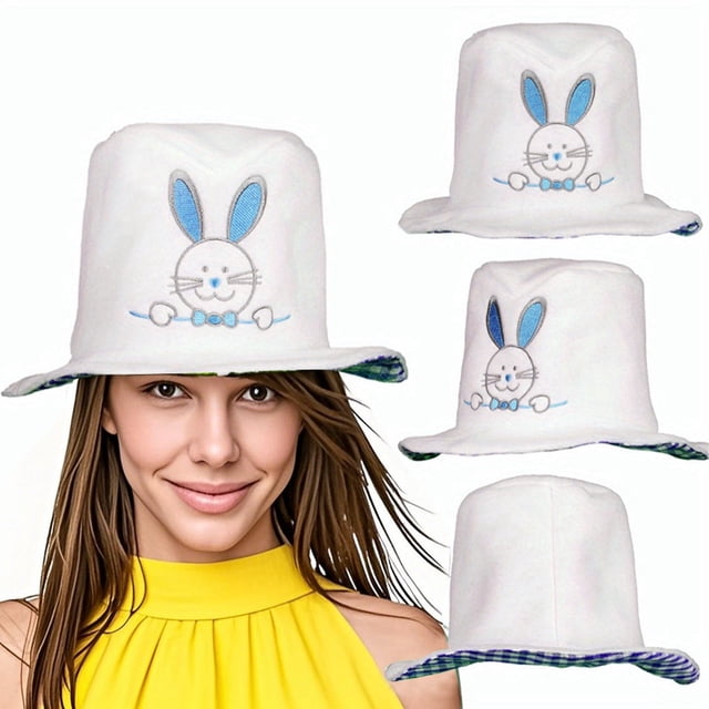 Diadema de terciopelo con lazo, sombrero de fiesta de Pascua, accesorios de disfraz de carnaval para mujeres y niñas (decoración festiva ajustable)