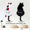 thumbnail image 3 of Creative Cat Shape Pendulum Wall Clock Decorative Acrylic Wall Clock With Swing Tail Home Decor Silent Scanning Movement, 3 of 4