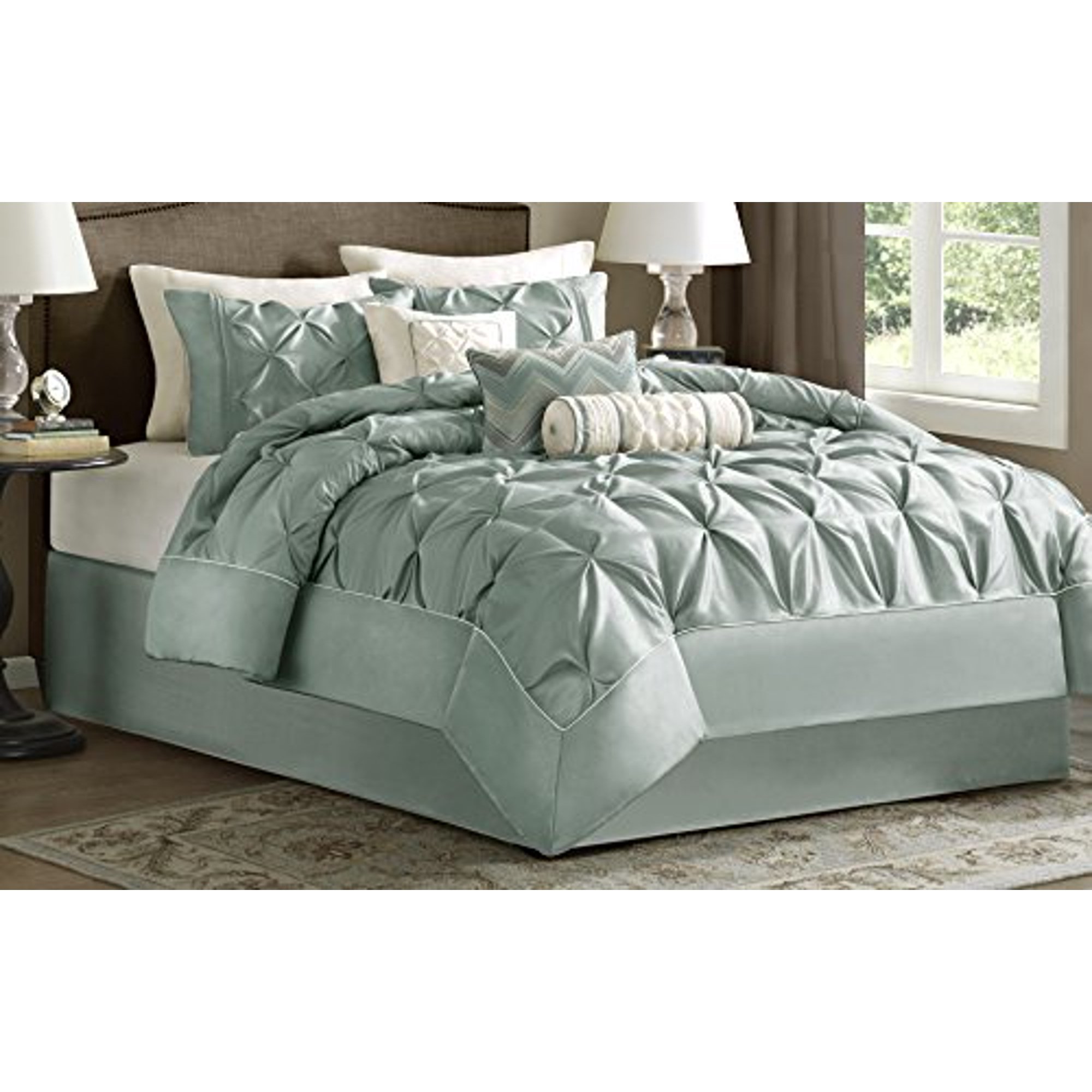 Madison Park Laurel 7 Piece Comforter Set Full Blue Walmart Canada