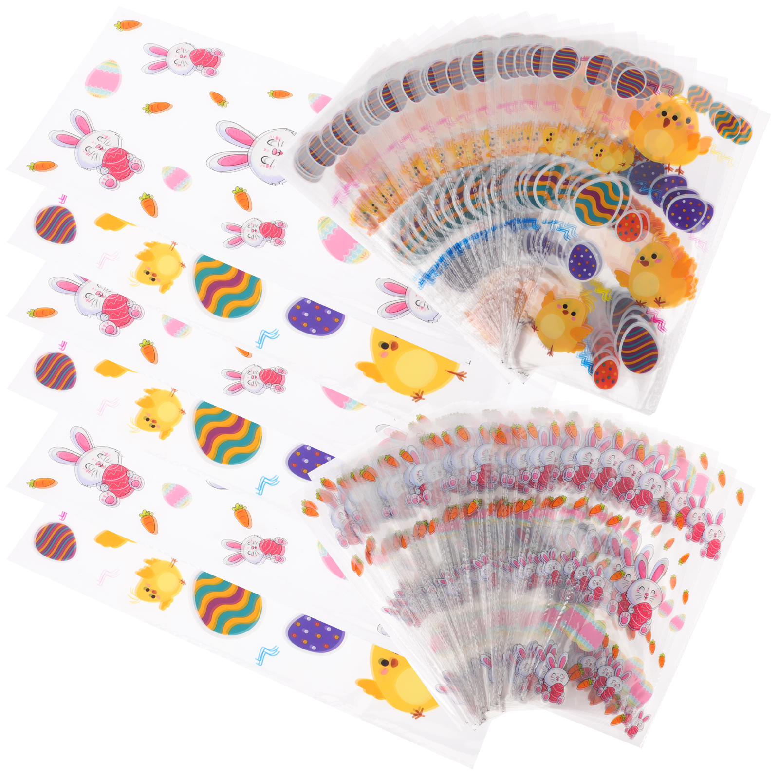 Sacs En Cellophane De Pâques 100 Pièces Sacs Cadeaux De Pâques Avec