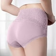 thumbnail image 3 of yillto Womens Lace Panties Ladies Soft Comfy Breathable High Waist Underwear Full Coverage Briefs, 3 of 4