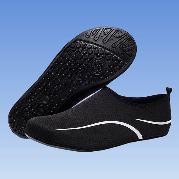 CQONEPT Water Shoes for Women Men Swim Barefoot Quick Dry Non Slip Yoga Shoes Pool Hiking Surfing Camping Beach Shoes Black 38-39