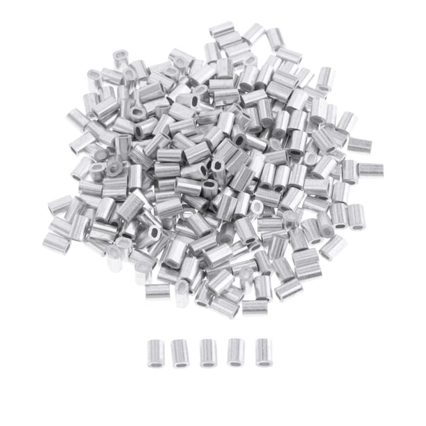 Paquete de ado de barril ovalado de aluminio de 0,8 mm / 2.0mm Sunnimix Crimps de pesca de aluminio