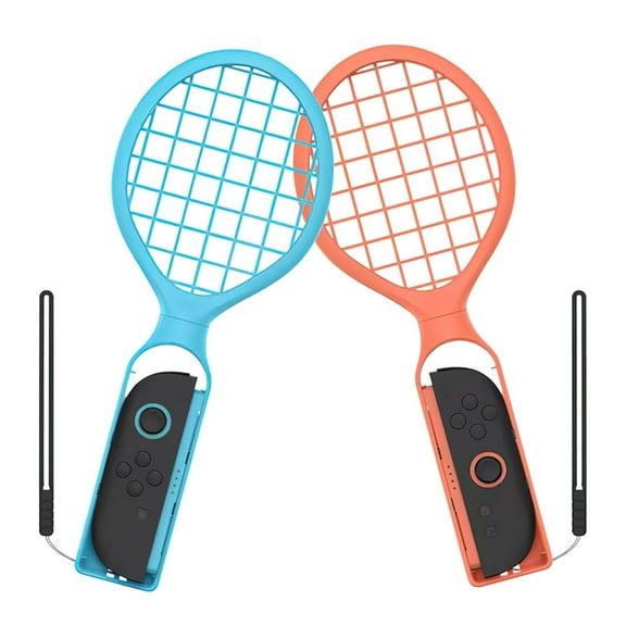 2-Pack Tennis Racket Grips for Nintendo Switch 2 - Anti-Slip Handle Holders with Wrist Straps, Compatible with Mario Tennis Aces, Switch Sports & More Games