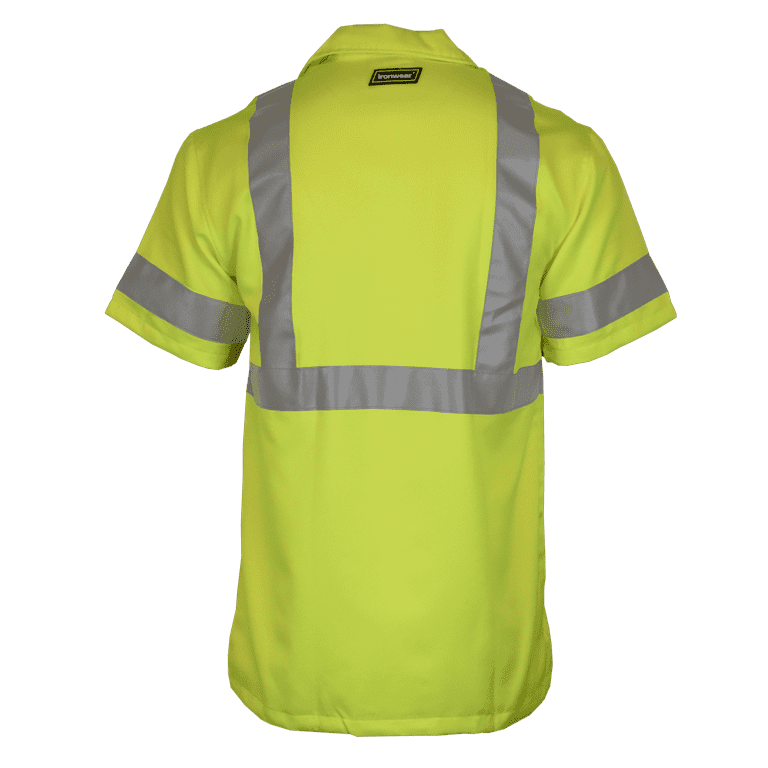 Ironwear 1860 Hi-Visibility Short Sleeve Buttoned Down Safety Work