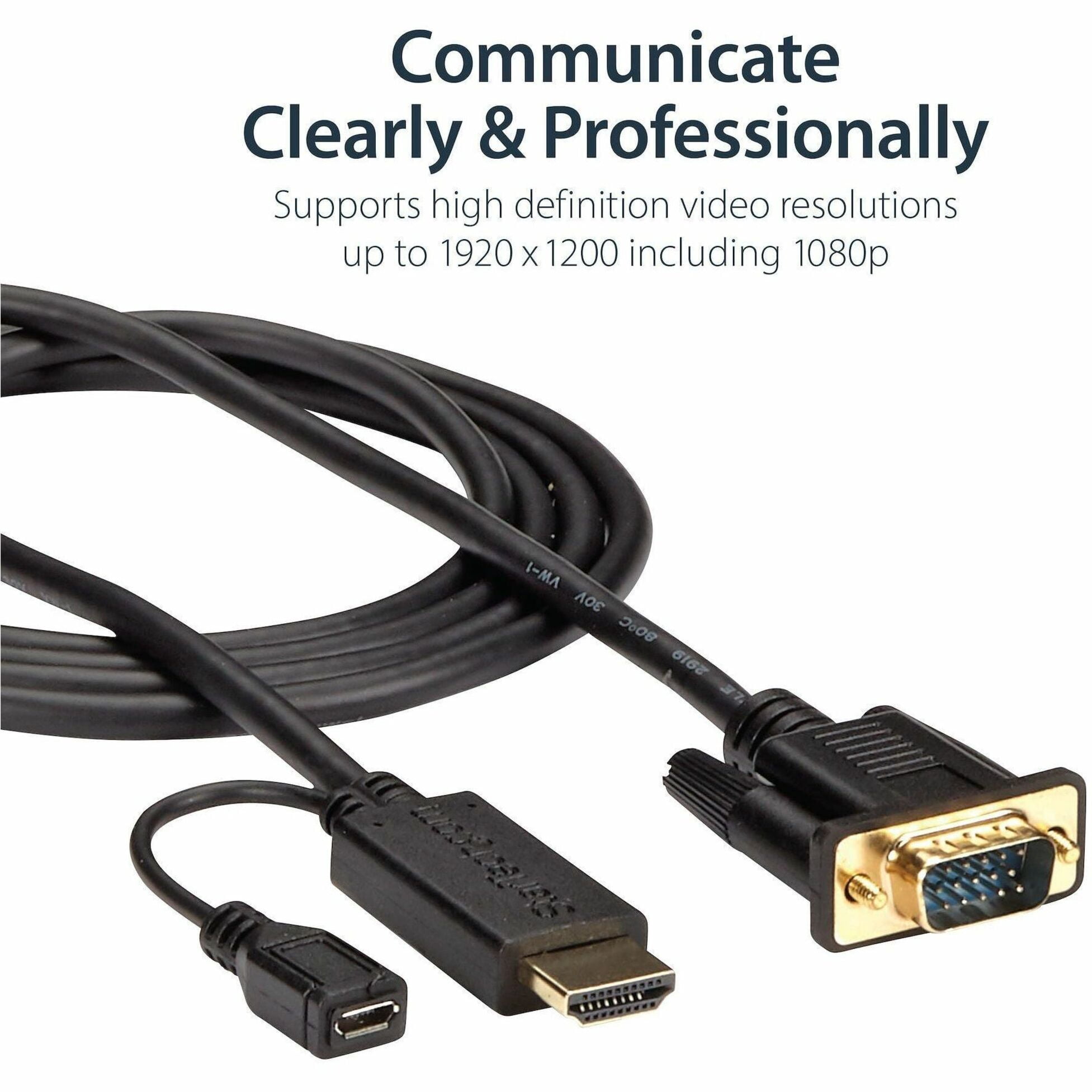 StarTech 6' HDMI to VGA Active Converter Cable