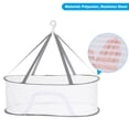 thumbnail image 3 of Unique Bargains Folded Mesh Clothes Hanging Dryer, 1-Tier Sweater Drying Rack, White, 3 of 5
