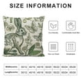thumbnail image 5 of ONETECH Spring Green Pillow Cover Rabbit Bunny Floral Leaf Butterfly Botanical Plants Print Decorative Throw Pillows Easter Seasonal Pillow Cases Couch Bed Sofa Decor, 5 of 5