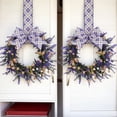 thumbnail image 6 of Lavender Wreaths, Ngxiha 9Inch Spring Lavender Flowers, Candle Rings Wreath, Mini Lavender Wreaths Floral Wreath Home Decor 2 Pcs, 6 of 9