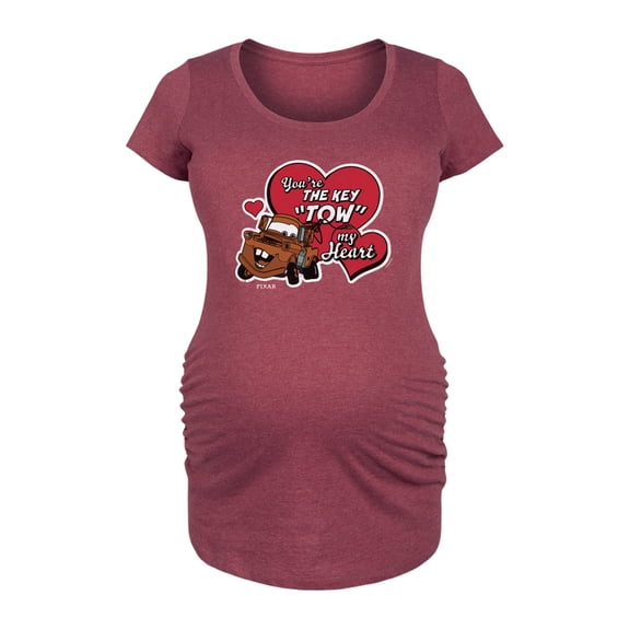 Cars - Key Tow My Heart - Women's Maternity Scoop Neck Graphic T-Shirt