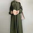 thumbnail image 2 of Dress for Women Long Sleeveless Vest Jacket with Belted Skirt Two Piece Outfit Abaya Fashion, 2 of 2