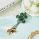 thumbnail image 3 of Llavero de flores de cuero genuino con diseño bohemio, borla floral verde oscuro, llaveros de aleación, dijes, colgantes, accesorios para llaveros., 3 of 9