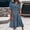 🔥 Blue, variant on Sentmoon Boho Dress for Women Lapel Regular Fit Stretchy Party Dress Short Sleeve 2026 Boho Button Down with Pockets Denim Summer Dress for Women Casual for Work and Office XXL