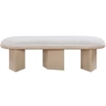 thumbnail image 4 of Meridian Furniture Wilshire Cream Boucle Fabric Bench, 4 of 17