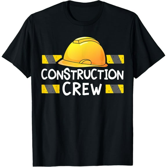 Exquisite and comfortable-Boys Construction Crew Birthday Party Supplies Matching T-Shirt