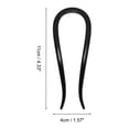 thumbnail image 3 of Unique Bargains 1 Pc Hair Pin U-shaped Hair Accessories 4.33"x1.57" Glossy Black, 3 of 4