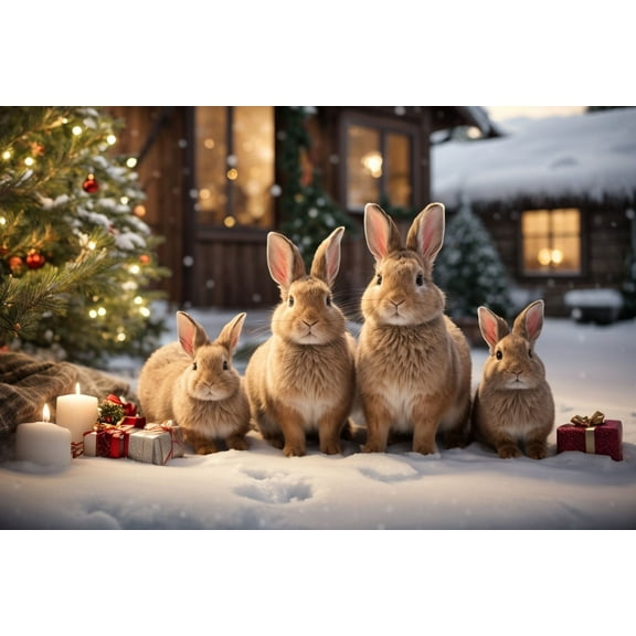 Nebula Voyager, Snowy Wonderland, Rabbit Family's Love and Peace, Winter Forest Love, Harmonic Boxed Holiday Cards (Christmas Cards, Greeting Cards)