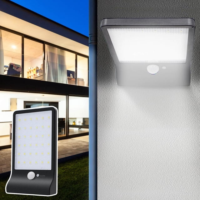 FELTREE Solar Wall Lamp 48 LED Outdoor Courtyard Garage Lighting IP65