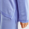 thumbnail image 4 of Scyoekwg Womens Two Piece Sweatsuit Long Sleeve Tops Wide Leg Pants Fashion Casual Matching Outfits Two Piece Set Sweatsuit Tracksuit (Blue,Free Size), 4 of 8