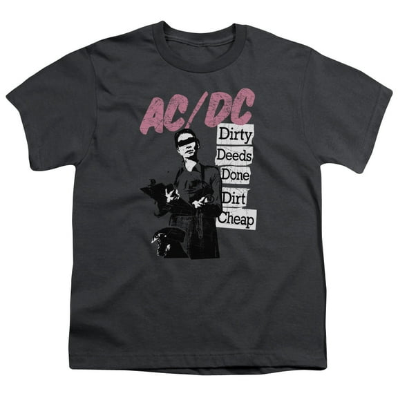 Boys' AC/DC Dirty Deeds T-shirt Youth Small Grey