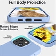thumbnail image 3 of Compatible with iPhone 14 Case,[Silky Touch Premium Liquid Silicone] [Soft Anti-Scratch Microfiber Lining], Ultra Slim Shockproof Protective Case for iPhone 14 - Light Blue, 3 of 12