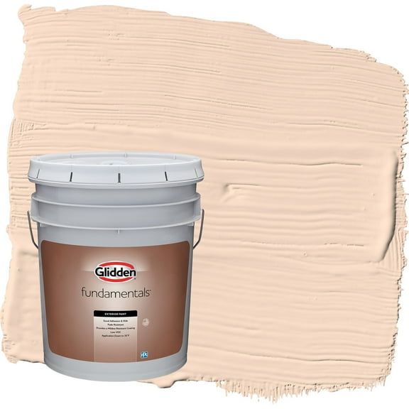 Glidden Fundamentals Sourpatch Peach / Orange Semi-Gloss Exterior Paint, 5 Gallon