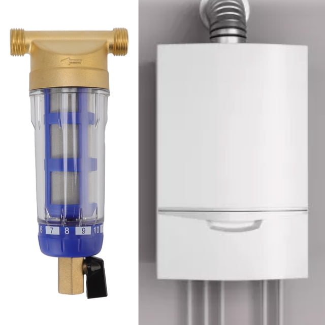 Whole House Water Filter, High Accuracy Robust G1/2in Cyclonic Sedimentation Water Filter Easy To Install Backwashing For Washer