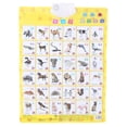 thumbnail image 1 of Animal Poster Chart, Fine Workmanship Animal Learning Poster  For Early Education Yellow, 1 of 8