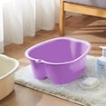 thumbnail image 7 of Stackable Plastic Foot Wash Basin with Raised Texture Bottom, Portable Household Foot Soaking Bucket with Hanging Hole, Multi Color Bathroom Foot Tub for Daily Use 2-Pack, 7 of 7