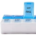 thumbnail image 2 of Pill Organizer 7 Day, Pill Box 2 Times a Day AM PM Pill Case, Weekly Pill Container Portable Travel Medicine Box for Vitamins and Supplements (Blue-White), 2 of 5