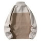 thumbnail image 4 of pstuiky camisa de manga larga para hombre, Sudadera con capucha de forro polar personalizada de invierno para hombre, con cuello alto, cálida, holgada, con bloques de color y manga larga. l, 4 of 9