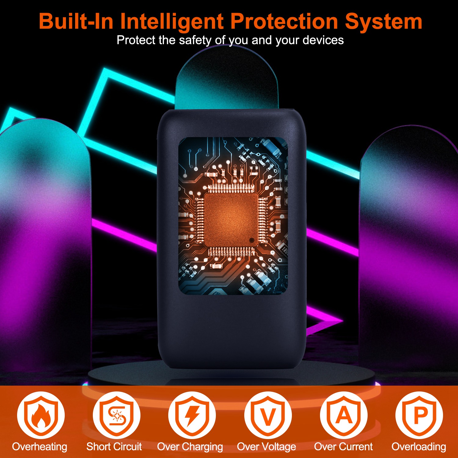 Rechargeable Hand Warmer  10000mAh Power Bank Double-Sided Heating with 3 Temperature Levels for Winter Gift