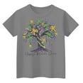 thumbnail image 2 of CCRFTGI Mardi Gras Shirt for Kids Girls 10-12 Cute Bead Tree Shirts Fashion Beads T-Shirt Holiday Crew Neck Carnival T-Shirt Gray 2-3 Years, 2 of 2