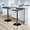 Grey, Black Base, variant on Adjustable Swivel Bar Stools Set of 2, Modern PU Leather Backless Counter Height Stools with Footrest & Gas Lift | Heavy Duty for Kitchen Island, Home Bar, Dining Room (White, Chrome Base)