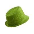 thumbnail image 4 of Top Headwear Womens Glitter Sparkle Fedora Hat - Lime Green, 4 of 4