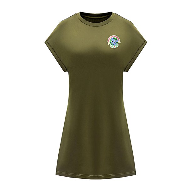 Vestido corto de verano para mujer, vestido sencillo de primavera con cuello redondo para trabajar y caminar , L L