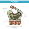 thumbnail image 4 of Bingfone Mess-Proof Baby Bib - Waterproof Bib For Baby Boy Or Girl With Food Catcher Pocket, Unisex-Retro Cover For Coffee, 4 of 8