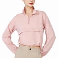thumbnail image 3 of Women'S Zip Up Athletic Jacket Stand Collar Windproof Sun Protection Workout Outdoor Jacket Millennium Pink XL, 3 of 8