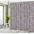 thumbnail image 4 of Ambesonne Vintage Shower Curtain, Classic Floral Swirls Print, 69"Wx84"L, Eggplant Ecru, 4 of 4