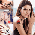 thumbnail image 4 of Konsait Tattoo Tatuajes Temporales Negros Impermeables Pegatinas de Arte Corporal Pequeño Tatuajes de Brazo para Hombres Mujeres Mano Cuello Muñeca (30 Hojas), 4 of 7