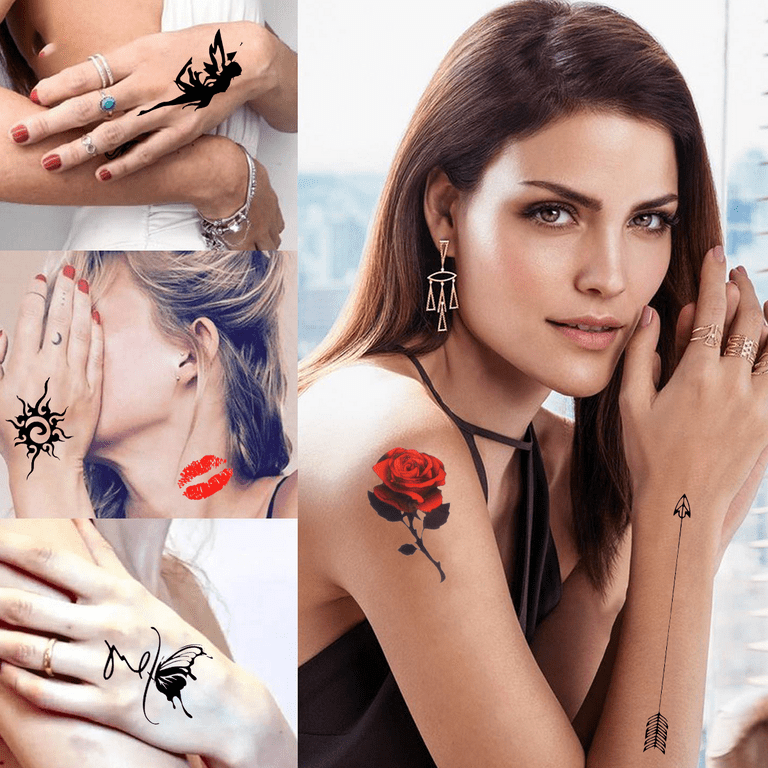 Wildflower Temporary Tattoo / Floral Tattoo / Small Flower Tattoo