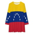 thumbnail image 2 of Venezuela Flag Loose Dress Evening Dress Summer Dresses for Women Luxury Dress Long Sleeved Dress, 2 of 4