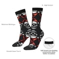 thumbnail image 4 of Rateoe Skull santa hat for Women Casual Calf Socks - Cute Crew Socks - Thin Soft Above Ankle Socks Size 5-11, 4 of 6