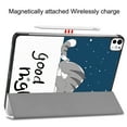 thumbnail image 5 of ELEHOLD Folding Case For iPad Pro 13-inch (M5) 2025, PU Leather Case Stylish Pattern Kickstand Magnetic Auto Wake/Sleep Folio Slim Shockproof Case Cover,O, 5 of 5