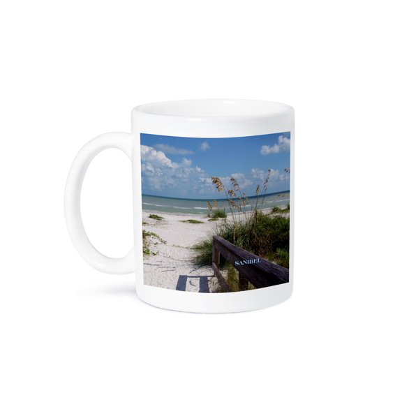 3dRose, Sanibel Beach Awaits, 11oz Mug