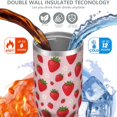 thumbnail image 4 of 1pc strawberry 30oz Tumbler with Straw & Handle - Insulated Stainless Steel Cup | Holiday Gift for Man Women (Christmas, Valentine's, Birthday), 4 of 7