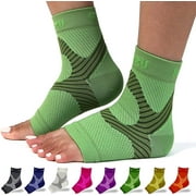 BLITZU Plantar Fasciitis Compression Socks For Women & Men - Best Ankle and Ankle Sleeve For Everyday Use - Provides Foot & Arch Support. Heel Pain, and Achilles Tendonitis Relief. GREEN L/XL