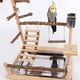 thumbnail image 3 of Hotsale Bird Swing Toy Wooden Parrot Perch Stand Playstand With Chewing Beads Cage Playground Bird Swing Toy Wooden Parrot Perch ShopWise Round, 3 of 21